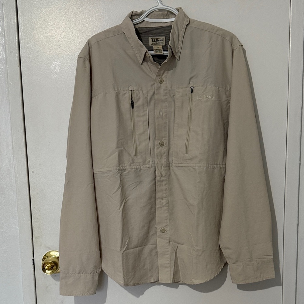L.L. Bean Men's Beige Shirt Jacket